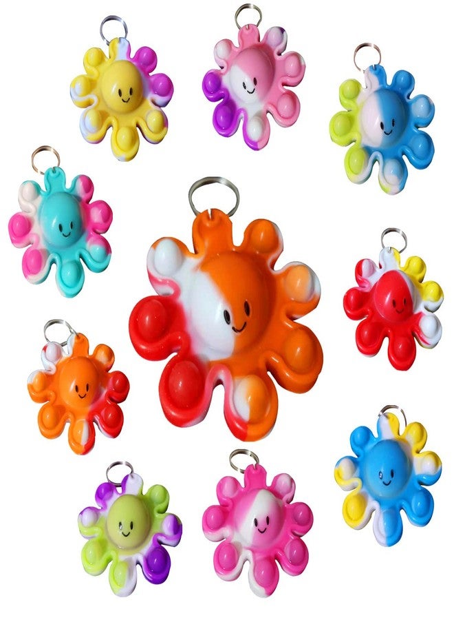 PSDFH 24 Packs Octopus Funny Small Summer Gift Unique Mini Item Assorted fidgets Toys for Kids Children Students Gifts from Classroom Teacher,Birthday Party Bubble Favors Supplies - Image 1